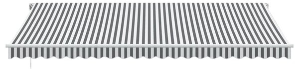 Automatická zatahovací markýza antracitová a bílá 500 x 350 cm 3215802