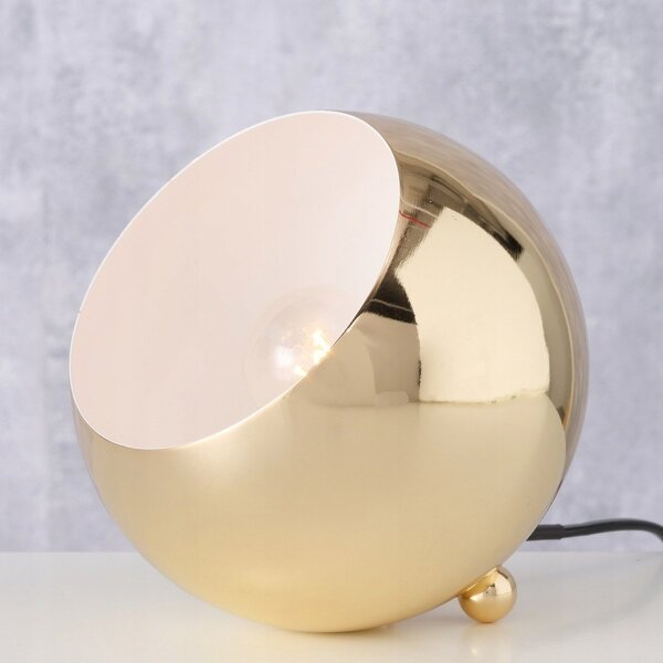 STOLNÍ LAMPA KOULE Ø 15 cm zlatá kovová