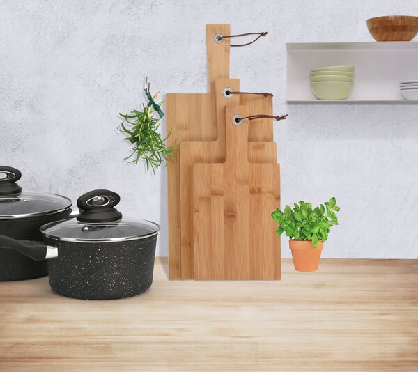 Krájecí prkénko Excellent Houseware bambusové 3 ks