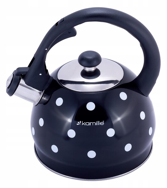 Kamille Konvice z nerezové oceli s píšťalkou 2,0 L (černá) 1070 BL