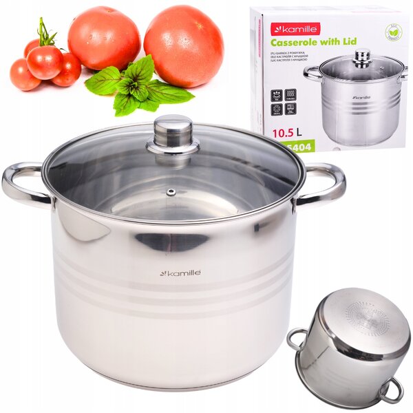 Hrnec tradiční Kamille 10,5 l nerezová ocel 24 cm s poklicí