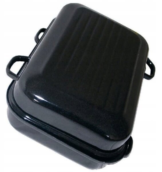 BELIS Smaltovaný dvoupekáč s žebrováním 40 cm ucha z boku 37140-00400005