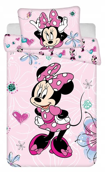 Xpose povlečení do postýlky Minnie Flowers 02 100 x 135 , 40 x 60 cm