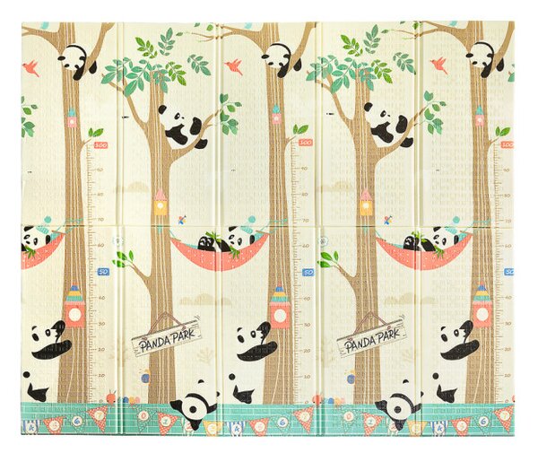 Hrací podložka pro děti 197x177 cm - PANDY A INDIÁNI