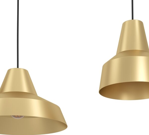 Eglo 390016 - Lustr na lanku SAVARNA 3xE27/40W/230V zlatá