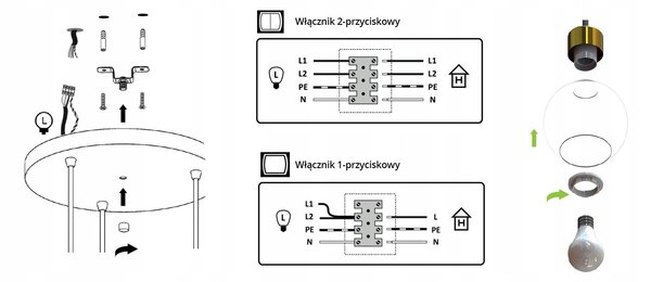 Závěsné svítidlo Luxolar bílé skleněné 3-bodové E27 moderní