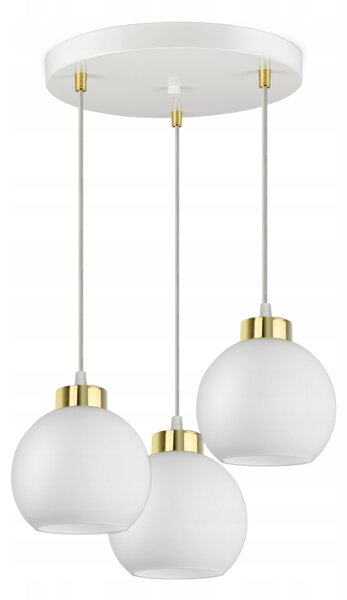Závěsné svítidlo Luxolar bílé skleněné 3-bodové E27 moderní