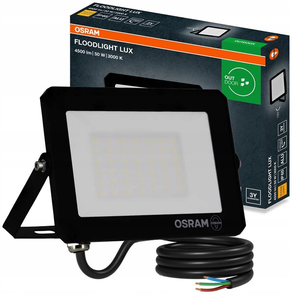 Reflektor Osram Floodlight Lux 50W 3000K teplá bílá 4500lm IP65 černý