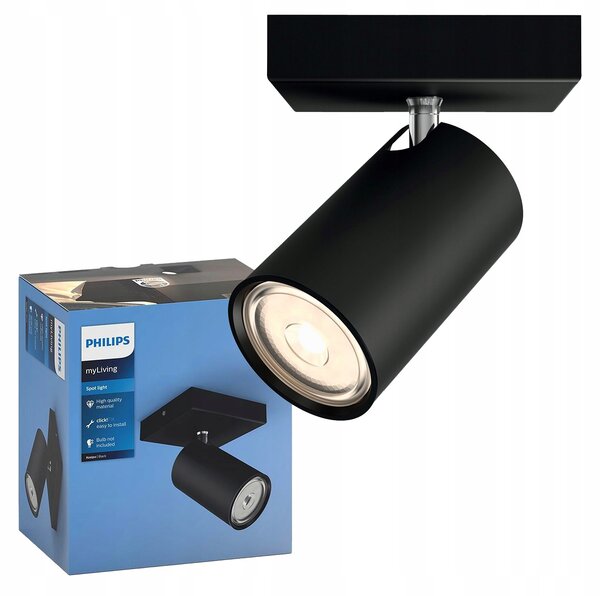 Stropní bodové svítidlo Philips Kosipo černé