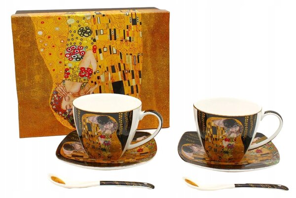 Home Elements 2 šálky s podšálky a lžičkami - Klimt