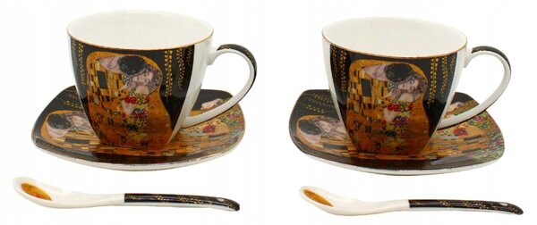 Home Elements 2 šálky s podšálky a lžičkami - Klimt
