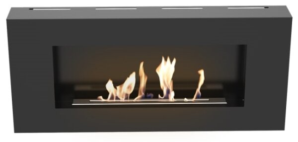 Kratki DELTA/FLAT/TUV - Nástěnný BIO krb DELTA/FLAT 40x90 cm 1,5kW černá