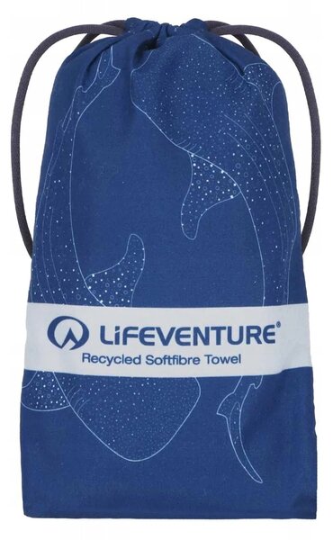Rychleschnoucí ručník SoftFibre Lifeventure 150x90 cm, motiv Žralok velrybí