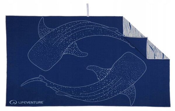Rychleschnoucí ručník SoftFibre Lifeventure 150x90 cm, motiv Žralok velrybí