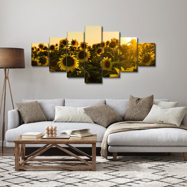 Obraz slunečnicového pole (210x100 cm)