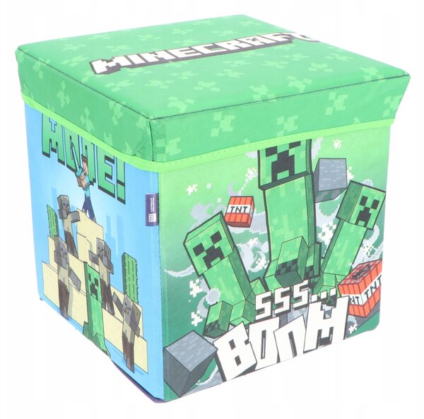 Taburet Minecraft zelený