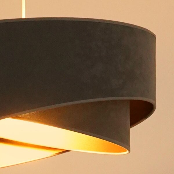 Brilagi - LED Lustr na lanku LYRA 1xE27/15W/230V šedá/zlatá