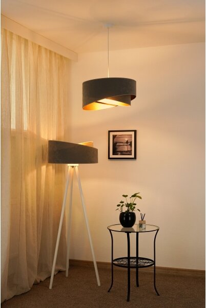 Brilagi - LED Lustr na lanku LYRA 1xE27/15W/230V šedá/zlatá