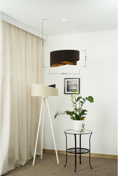 Brilagi - LED Lustr na lanku LYRA 1xE27/15W/230V tmavě hnědá/zlatá