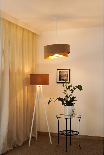 Brilagi - LED Lustr na lanku LYRA 1xE27/15W/230V hnědá/zlatá