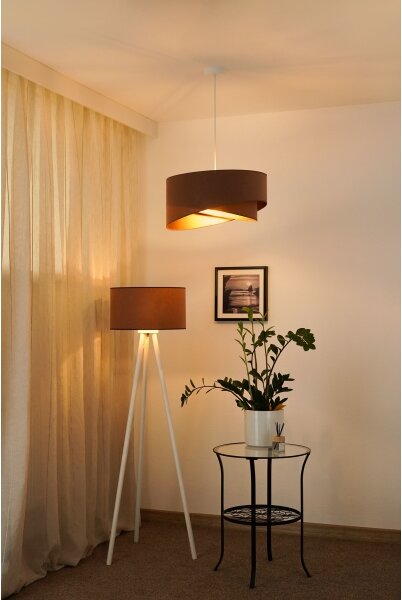 Brilagi - LED Lustr na lanku LYRA 1xE27/15W/230V hnědá/zlatá