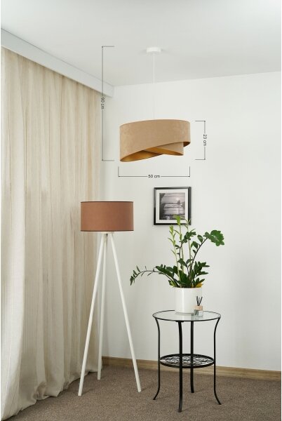 Brilagi - LED Lustr na lanku LYRA 1xE27/15W/230V hnědá/zlatá