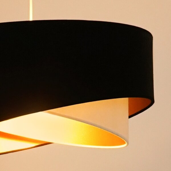 Brilagi - LED Lustr na lanku LYRA 1xE27/15W/230V černá/krémová/zlatá