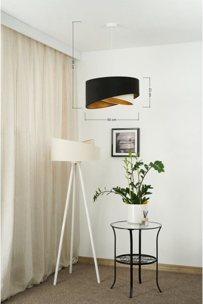 Brilagi - LED Lustr na lanku LYRA 1xE27/15W/230V černá/krémová/zlatá