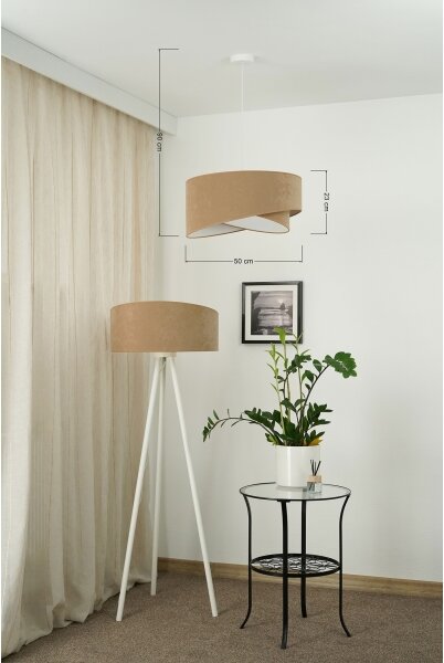 Brilagi - LED Lustr na lanku LYRA 1xE27/15W/230V hnědá/bílá