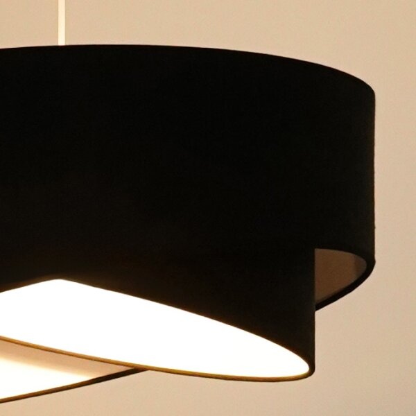 Brilagi - LED Lustr na lanku LYRA 1xE27/15W/230V černá/bílá