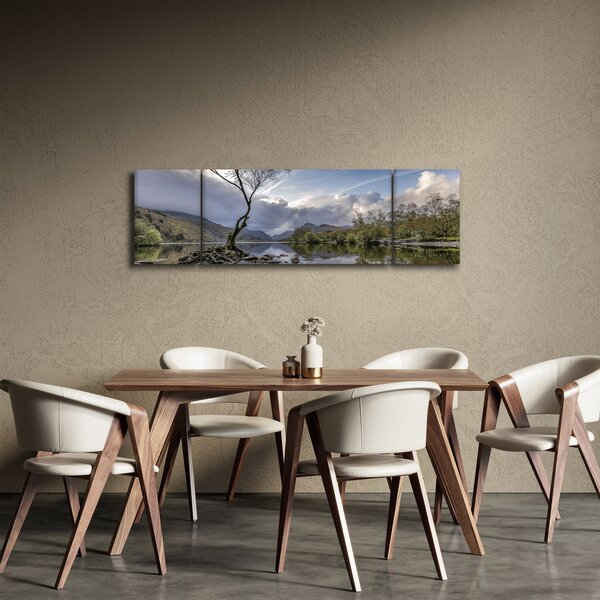 Obraz řeky se stromem (170x50 cm)