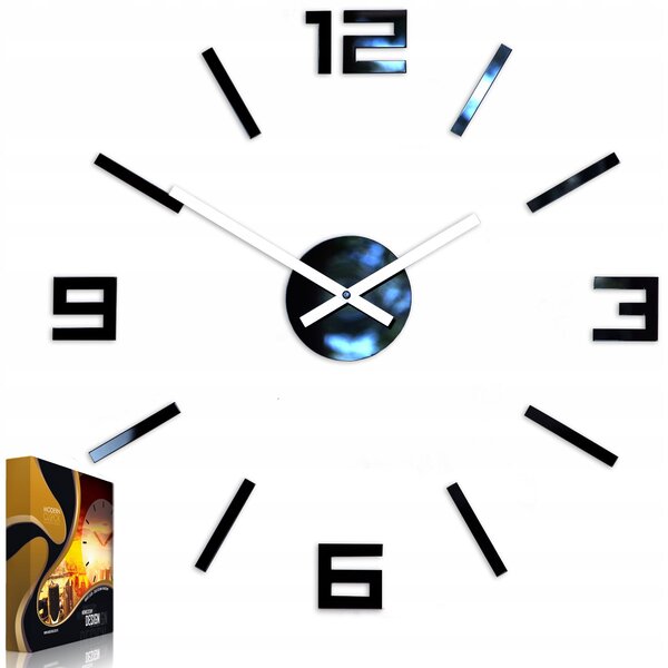 Nástěnné hodiny ModernClock černé 50 cm