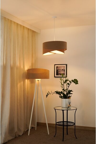 Brilagi - LED Lustr na lanku LYRA 1xE27/15W/230V hnědá/bílá
