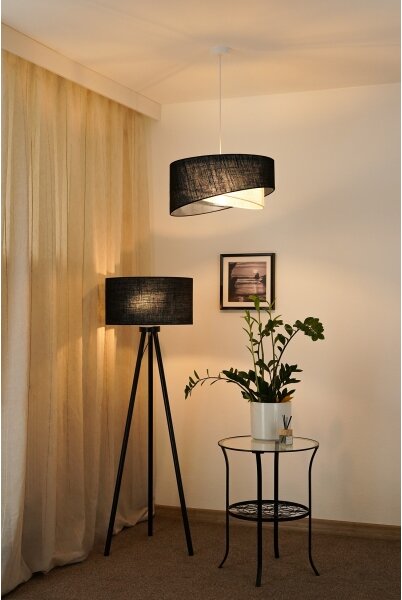 Brilagi - LED Lustr na lanku LYRA 1xE27/15W/230V černá/krémová