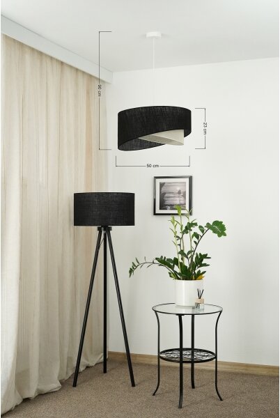 Brilagi - LED Lustr na lanku LYRA 1xE27/15W/230V černá/krémová