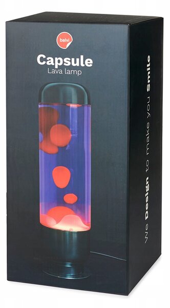 Lávová lampa Balvi Capsule fialovo-červená, hliníková - dekorativní