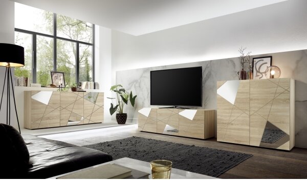 Komoda TAVRI 121x111x42 cm dub sonoma