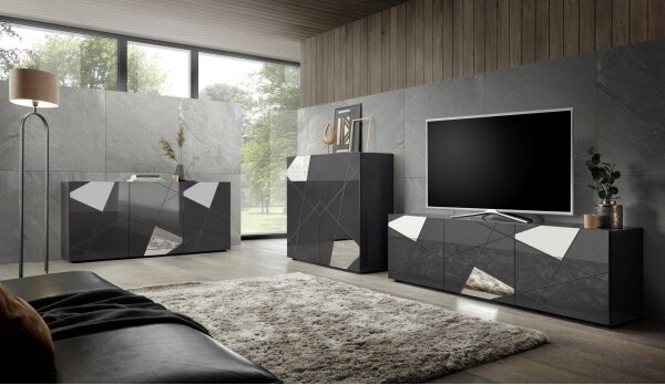 Komoda TAVRI 121x111x42 cm antracit
