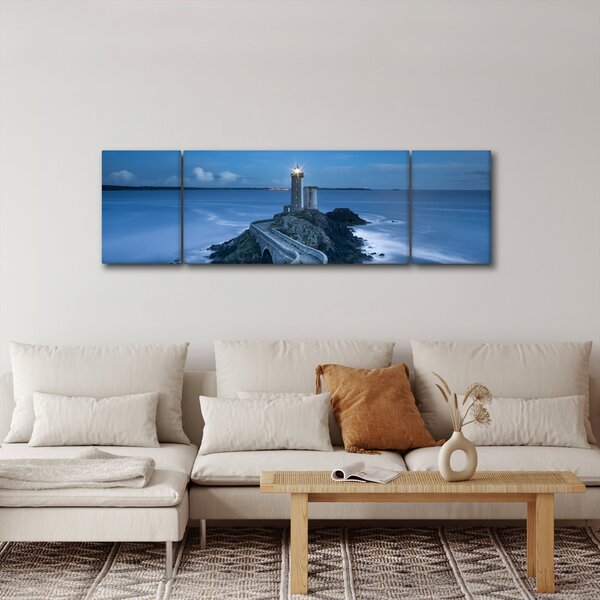 Obraz majáku a moře (170x50 cm)