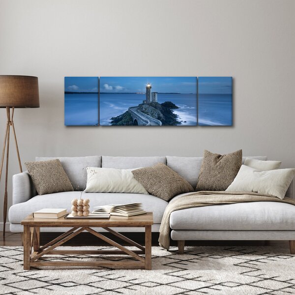 Obraz majáku a moře (170x50 cm)