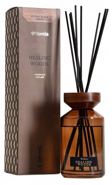 Difuzér s vůní WOODY BLEND Healing Woods 200 ml HOMLA