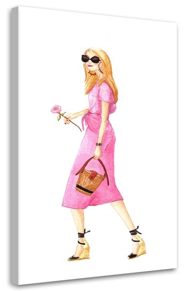 Obraz na plátně Růžová elegance - Gisele Oliveira Fraga Baretta Rozměry: 40 x 60 cm