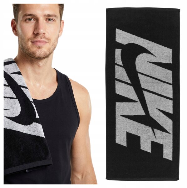Nike Jacquard Towel Sportovní Ručník Černý