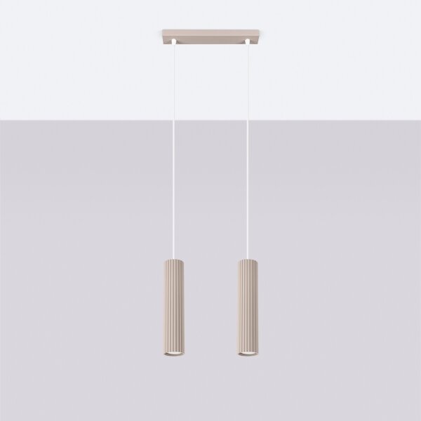 Brilagi - LED Lustr na lanku CRESTO 2xGU10/10W/230V taupe