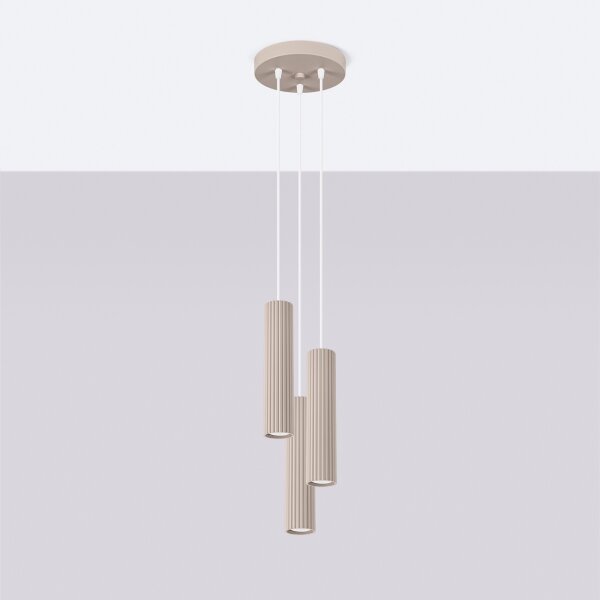 Brilagi - LED Lustr na lanku CRESTO 3xGU10/10W/230V taupe