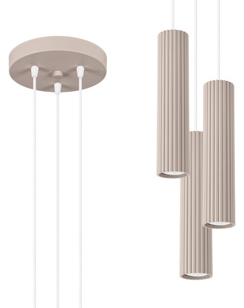Brilagi - LED Lustr na lanku CRESTO 3xGU10/10W/230V taupe