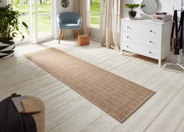 BT Carpet, Běhoun Nature 104267 Beige/Terra – na ven i na doma, 80x150, oranžová, chodba / předsíň