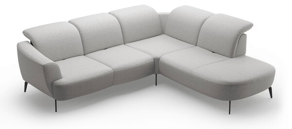 ROHOVÁ SEDAČKA, textil, světle šedá Sit & More - Sedací soupravy, Online Only