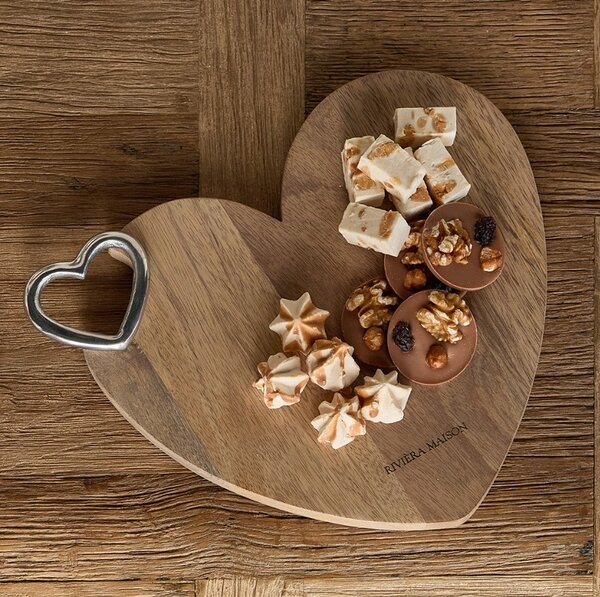 Prkénko na krájení ve tvaru srdce Lovely Heart Riviera Maison
