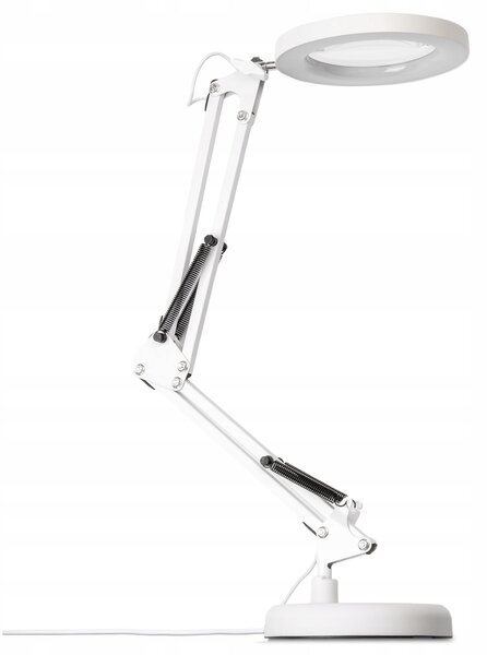 LED stolní lampa LUCA 2 8W CCT s lupou 3x Bílá Lumiled Kreślící
